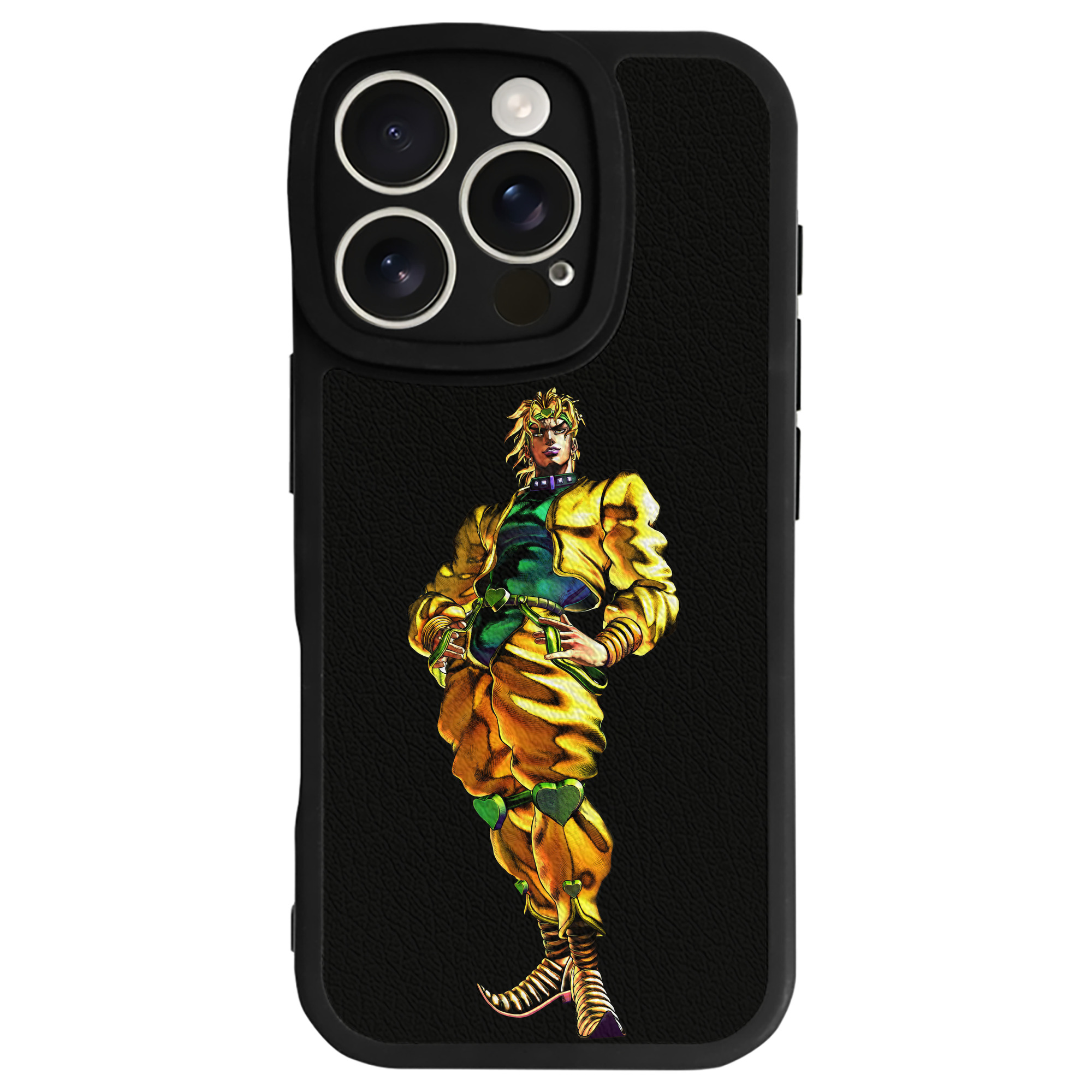 （画像用） ジョジョの奇妙な冒険 ディオ?ブランドー JoJo's Bizarre Adventure Dio Brando 【iPhone 16シリーズ対応】シリコンスマホケース（レザー調） 材質：シリコン